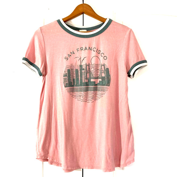 SAN FRANCISCO Pink & Gray Soft Tee - Picture 4 of 6